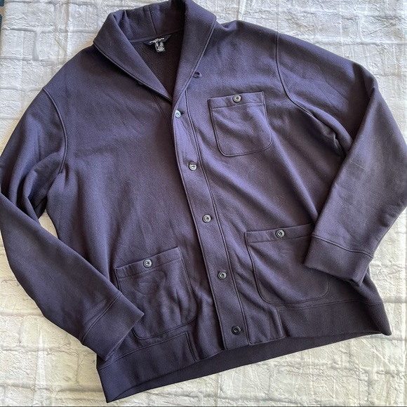 Lands' End Sweaters Lands End Outfitters Navy Blue Shawl Cardigan